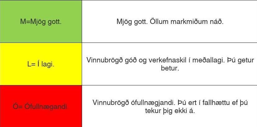 Námsmatsdagar 10. og 11. febrúar
