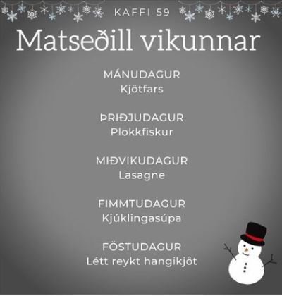 Panta mat í mötuneytinu