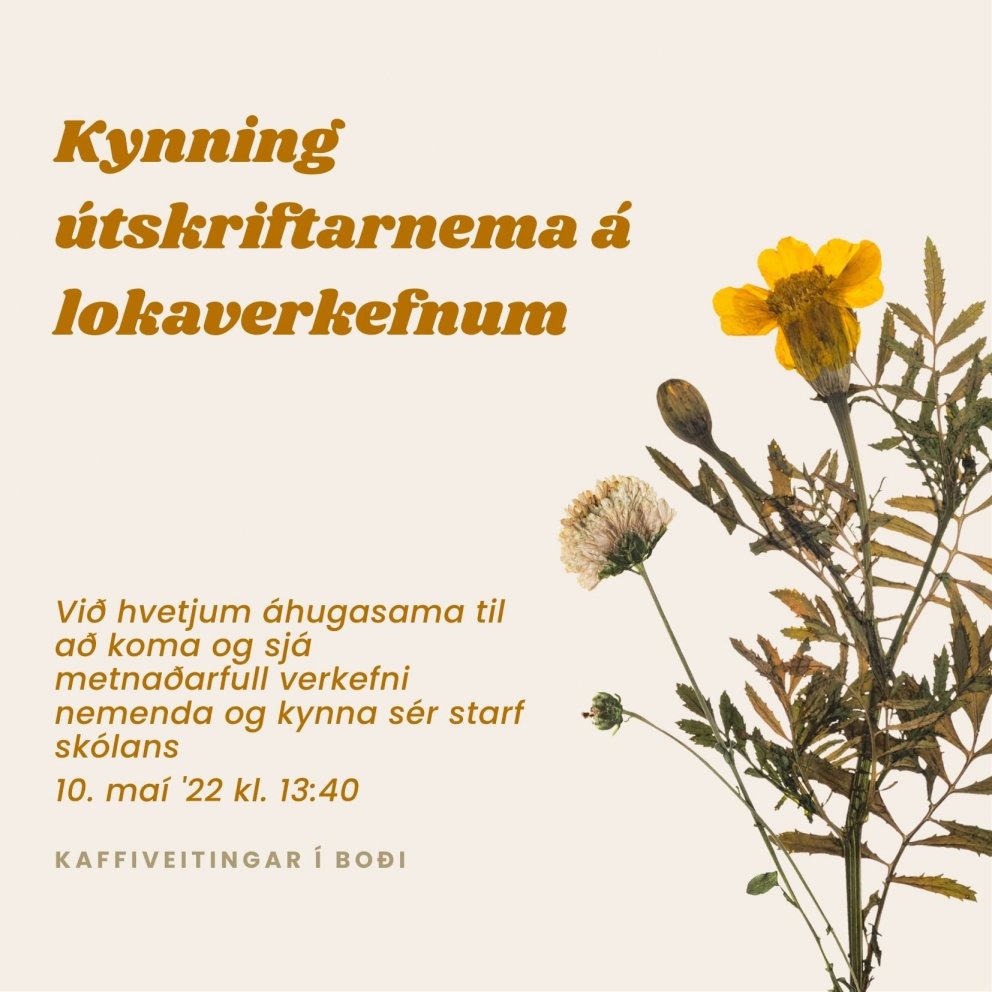 Kynning útskriftarnema á lokaverkefnum