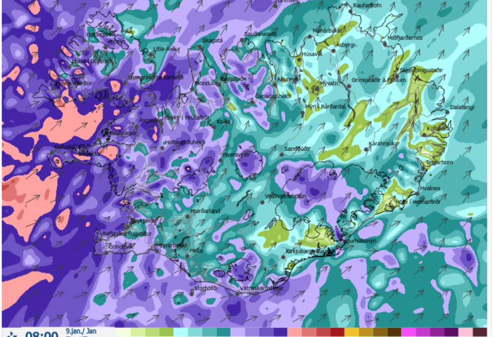 9.janúar - Hefðbundið skólahald fellur niður vegna veðurs.