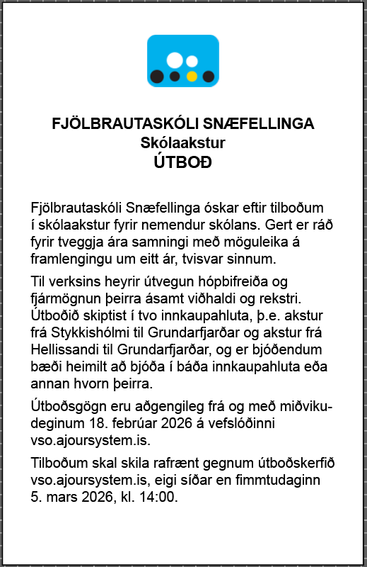 Útboð á skólaakstri