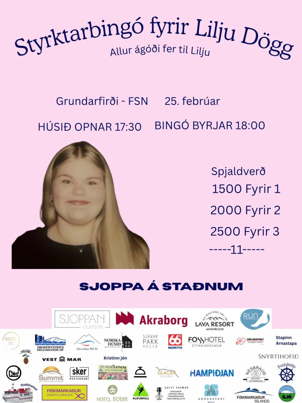 Styrktarbingó fyrir Lilju Dögg