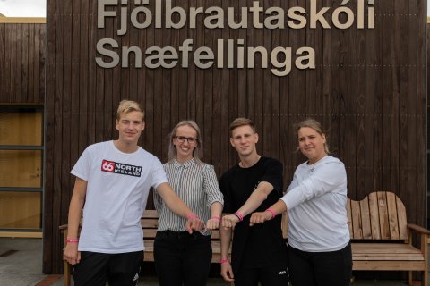 Forvarnarfulltrúar nemenda ásamt Maríu Kúld