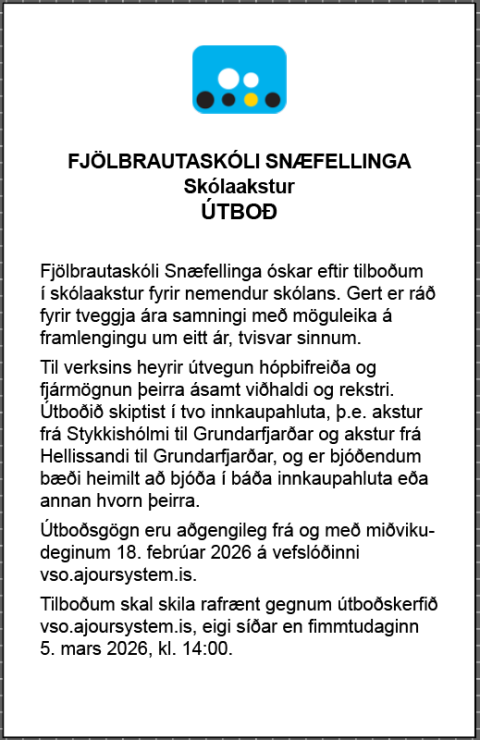 Útboð á skólaakstri