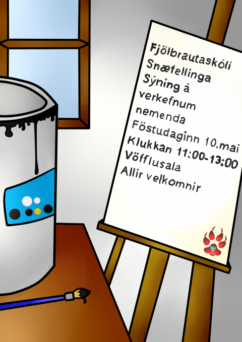 Sýning á verkum nemenda föstudaginn 10. maí