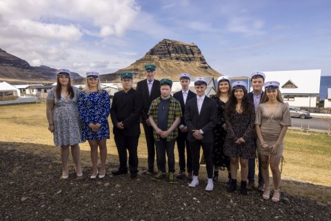 Útskrifarnemendur 
ljósm. sá.