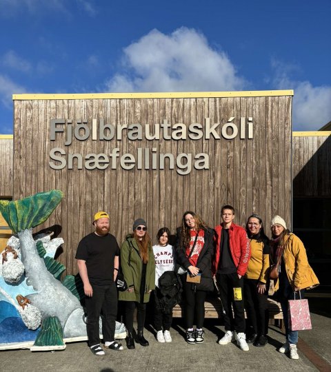 Það var fallegur dagur á Snæfellsnesi þegar þessi mynd var tekin af Hermanni mannauðsstjóra FSN, Hra…